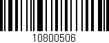 Código de barras (EAN, GTIN, SKU, ISBN): '10800506'