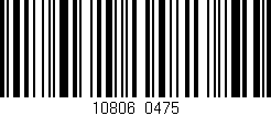 Código de barras (EAN, GTIN, SKU, ISBN): '10806/0475'
