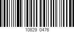 Código de barras (EAN, GTIN, SKU, ISBN): '10829/0476'