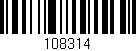 Código de barras (EAN, GTIN, SKU, ISBN): '108314'