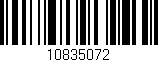 Código de barras (EAN, GTIN, SKU, ISBN): '10835072'