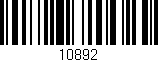 Código de barras (EAN, GTIN, SKU, ISBN): '10892'