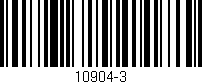 Código de barras (EAN, GTIN, SKU, ISBN): '10904-3'
