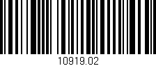 Código de barras (EAN, GTIN, SKU, ISBN): '10919.02'