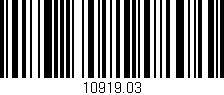 Código de barras (EAN, GTIN, SKU, ISBN): '10919.03'