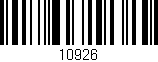 Código de barras (EAN, GTIN, SKU, ISBN): '10926'