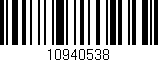 Código de barras (EAN, GTIN, SKU, ISBN): '10940538'
