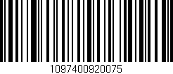 Código de barras (EAN, GTIN, SKU, ISBN): '1097400920075'