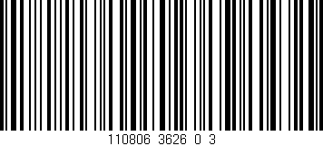 Código de barras (EAN, GTIN, SKU, ISBN): '110806_3626_0_3'