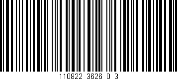 Código de barras (EAN, GTIN, SKU, ISBN): '110822_3626_0_3'
