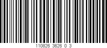 Código de barras (EAN, GTIN, SKU, ISBN): '110826_3626_0_3'