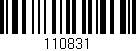 Código de barras (EAN, GTIN, SKU, ISBN): '110831'