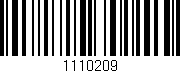 Código de barras (EAN, GTIN, SKU, ISBN): '1110209'