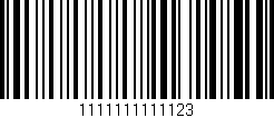 Código de barras (EAN, GTIN, SKU, ISBN): '1111111111123'