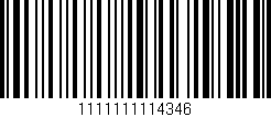 Código de barras (EAN, GTIN, SKU, ISBN): '1111111114346'