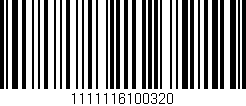 Código de barras (EAN, GTIN, SKU, ISBN): '1111116100320'