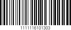 Código de barras (EAN, GTIN, SKU, ISBN): '1111116101303'
