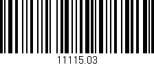 Código de barras (EAN, GTIN, SKU, ISBN): '11115.03'