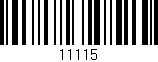 Código de barras (EAN, GTIN, SKU, ISBN): '11115'