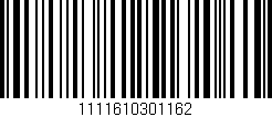 Código de barras (EAN, GTIN, SKU, ISBN): '1111610301162'