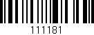 Código de barras (EAN, GTIN, SKU, ISBN): '111181'