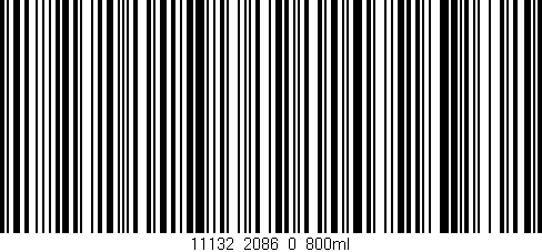 Código de barras (EAN, GTIN, SKU, ISBN): '11132_2086_0_800ml'