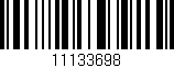 Código de barras (EAN, GTIN, SKU, ISBN): '11133698'