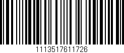 Código de barras (EAN, GTIN, SKU, ISBN): '1113517611726'