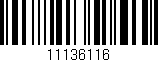 Código de barras (EAN, GTIN, SKU, ISBN): '11136116'
