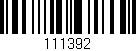 Código de barras (EAN, GTIN, SKU, ISBN): '111392'
