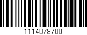 Código de barras (EAN, GTIN, SKU, ISBN): '1114078700'