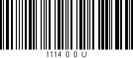 Código de barras (EAN, GTIN, SKU, ISBN): '1114_0_0_U'