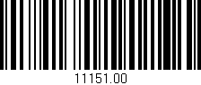 Código de barras (EAN, GTIN, SKU, ISBN): '11151.00'