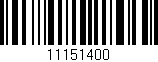 Código de barras (EAN, GTIN, SKU, ISBN): '11151400'