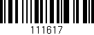 Código de barras (EAN, GTIN, SKU, ISBN): '111617'