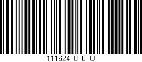 Código de barras (EAN, GTIN, SKU, ISBN): '111624_0_0_U'