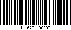 Código de barras (EAN, GTIN, SKU, ISBN): '1116271100000'