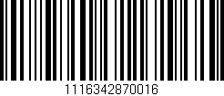 Código de barras (EAN, GTIN, SKU, ISBN): '1116342870016'