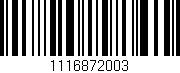 Código de barras (EAN, GTIN, SKU, ISBN): '1116872003'