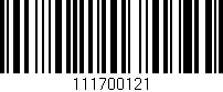 Código de barras (EAN, GTIN, SKU, ISBN): '111700121'