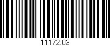 Código de barras (EAN, GTIN, SKU, ISBN): '11172.03'