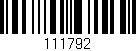Código de barras (EAN, GTIN, SKU, ISBN): '111792'