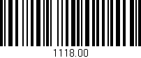 Código de barras (EAN, GTIN, SKU, ISBN): '1118.00'