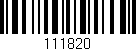 Código de barras (EAN, GTIN, SKU, ISBN): '111820'
