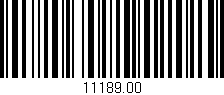 Código de barras (EAN, GTIN, SKU, ISBN): '11189.00'