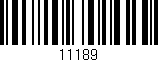 Código de barras (EAN, GTIN, SKU, ISBN): '11189'