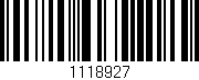 Código de barras (EAN, GTIN, SKU, ISBN): '1118927'