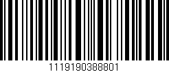 Código de barras (EAN, GTIN, SKU, ISBN): '1119190388801'