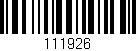 Código de barras (EAN, GTIN, SKU, ISBN): '111926'