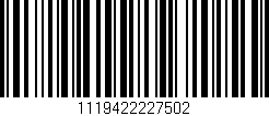 Código de barras (EAN, GTIN, SKU, ISBN): '1119422227502'